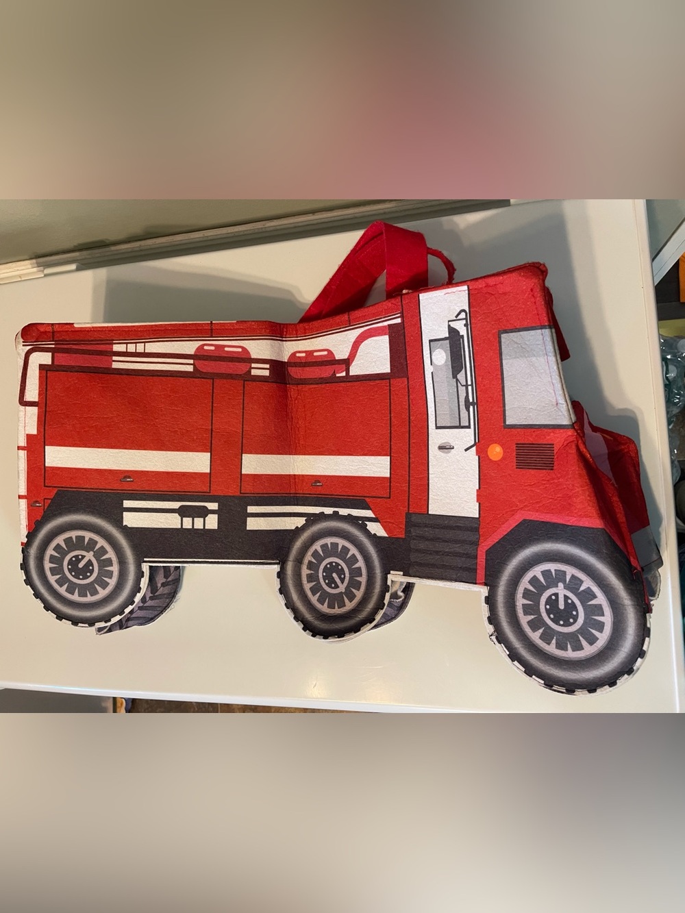 Kids Red Fire truck Halloween costume